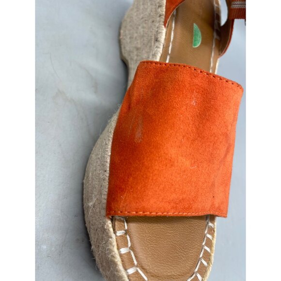 universal thread wedge heel sandals buckle orange platform shoes size 9 READ - Picture 2 of 12